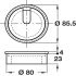 Cable Outlet 2prt D80x27mm Maple Lacq - view 2