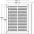 Louvred Air Grille 508x508mm M.Steel/S.Silver - view 2