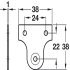 Mirror Plate 38x38mm Steel Brass - view 2