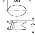 Push Lock Knob D23x19mm Plastic PCP - view 3