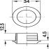 Push-Lock Rosette 16mm Plastic Brown - view 3