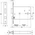 WC Mortice Lock Hrz 57/151mm Brs SSS - view 3