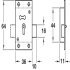 Straight Cupboard Rim Lock Brass KA - view 2