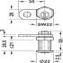 Cylinder Cam Lock 21mm PNP H1 Dir.A - view 3