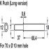K Push Tech Conc Long w Magnet Antique - view 5