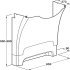 Ropox Washbasin Cover LH Manual Wht - view 3