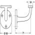 D56mm Handrail Bracket 71mm SAA - view 2