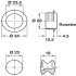 Mini Push-Lock+Rosette Set 16mm Plastic PCP - view 3