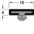 Intumes Strip/Brush FD30 2100x15x4mm Wht - view 2