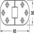 Self Supp.Fold Table Hinge Rectangle Brs Matte - view 4