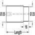 Startec Door Stop/Wall D25x60mm Rub/SSS - view 2