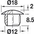 Cover Caps D12mm Blind Phillips Plastic 9010 White - view 3