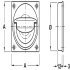 Flush Ring Pull Handle 65x65mm Brass SN - view 2