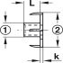 T-Nut Four Prong M6 D19mm Steel Brt - view 2