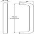 D Shaped Pull Handle BT 150mm Fixing Centres 304 SSS - view 2