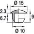 Cover Caps D10mm Blind Phillips Plastic Black 9005 - view 4