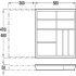eXTray Oak Cutlery Ins 470/800-1000mm - view 3