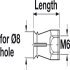 Spread Phillips Sleeve M6 D8x12mm w Beads Brs - view 3