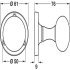 Mortice Mush Knob Set D50/61mm Brs Polished Brass - view 2