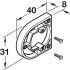 Tiomos 95D Cover Cap D-Shape Plastic Sat Nickel - view 2