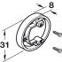 Tiomos 95D Cover Cap Rnd Plastic Polished Chrome - view 2