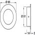 Flush Pull Handle D65x14mm SSS - view 2