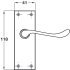 Victorian Lvr Hdls/Plt Scroll Latch EB - view 2