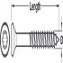 Spax MDF Screw Prt Countersunk TS20 D4.0x50mm Wrx - view 2