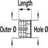 Glue-In Sleeve M6 D8.0x11mm Plastic - view 2