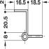 Cranked Hinge 50x35mm LH Brass MNP - view 2