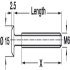 Connecting Bolt Flat End M6x25mm Steel Brz - view 2