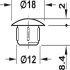 Cover Caps D12mm Blind Phillips Plastic 8014 D.Brw - view 3