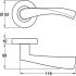 Olton Lever Hdls/Roses D53mm Zinc Alloy Black Nickel - view 2