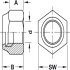 Hexagon Locking Nut M6 Steel Glv/Nyl Ins - view 2