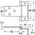 Cranked Flush Hinge 50mm Steel EB - view 2