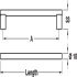 Graf 2 Bar Handle Aluminium Black 589/1178mm Fixing Centres - view 5