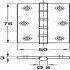 Butt Hinge BB Sqr 76x50mm Brs Black - view 2