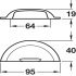 Jude Cup Handle Brass Antique Copper 64 mm Fixing Centres - view 3