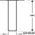 Leg w Adj D60x710mm Plastic Black/Steel Polished Chrome - view 2