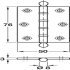 Butt Hinge Ball BB 76x50mm Brs P/L - view 2