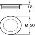 Indre Inset Handle Zinc Alloy Polished Chrome D50mm - view 2