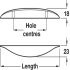 Azalea Pull Handle Zinc Alloy Silver 9006 96mm Fixing Centres - view 2