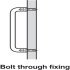 D Shaped Pull Handle BT 150mm Fixing Centres 304 SSS - view 3