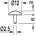 Trim Caps Countersunk D12/2.5mm Phillips Plastic White 9010 - view 2