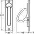 Edge Flush Pull Handle 127x25mm Brass AB - view 2