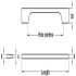 Putney Pull Handle Aluminium Stainless Steel Effect 288mm Fixing Centres - view 2