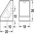 Mini Corner Connector 20x18mm Beige - view 2