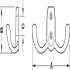 Coat Hook Dbl 76x46x20mm Zinc Alloy Polished Chrome Plt - view 2