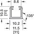 Loox5 1101 Profile Rectangle 8mm 3.0m Plastic OplBlk - view 4