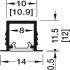 Loox5 1104 Profile 3.0m Aluminium/Plastic Opl/Black - view 4
